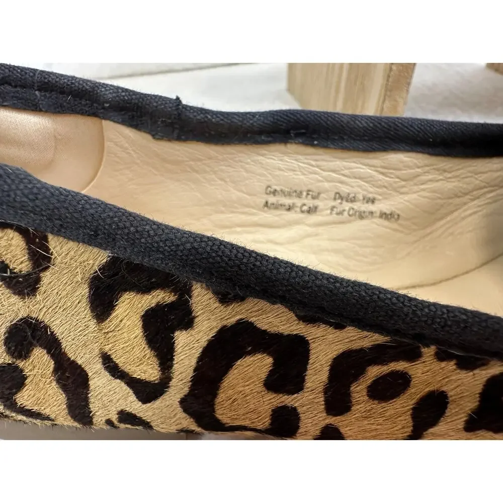Hush Puppies Sadie Tassel Slip-On Leopard Print Haircalf Finish Women's SZ 9